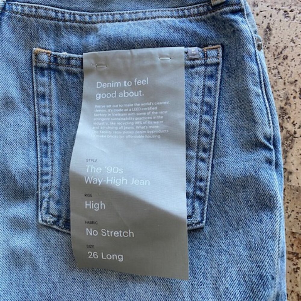 NWT - Everlane 90's way high jean, 26 long - Picture 4 of 6
